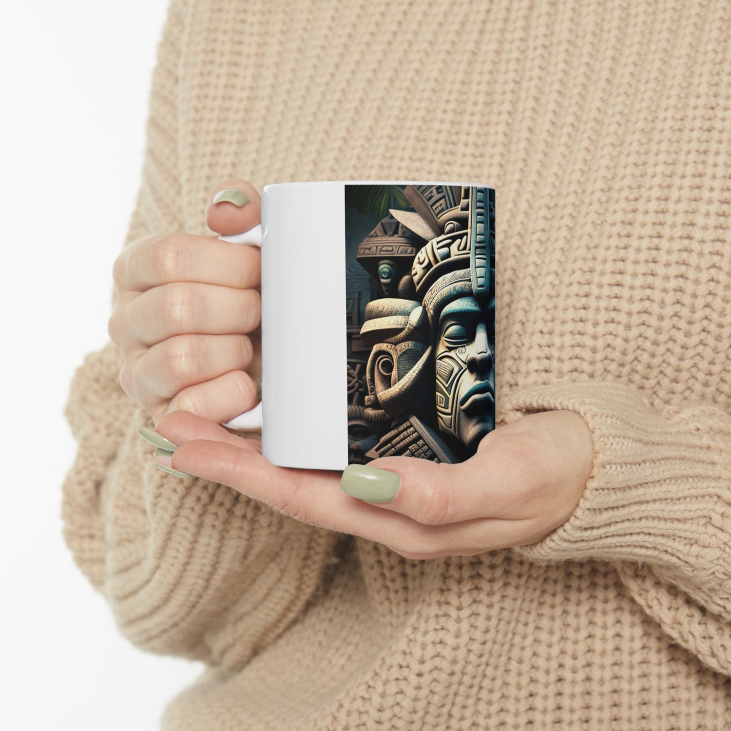 olmec head mug